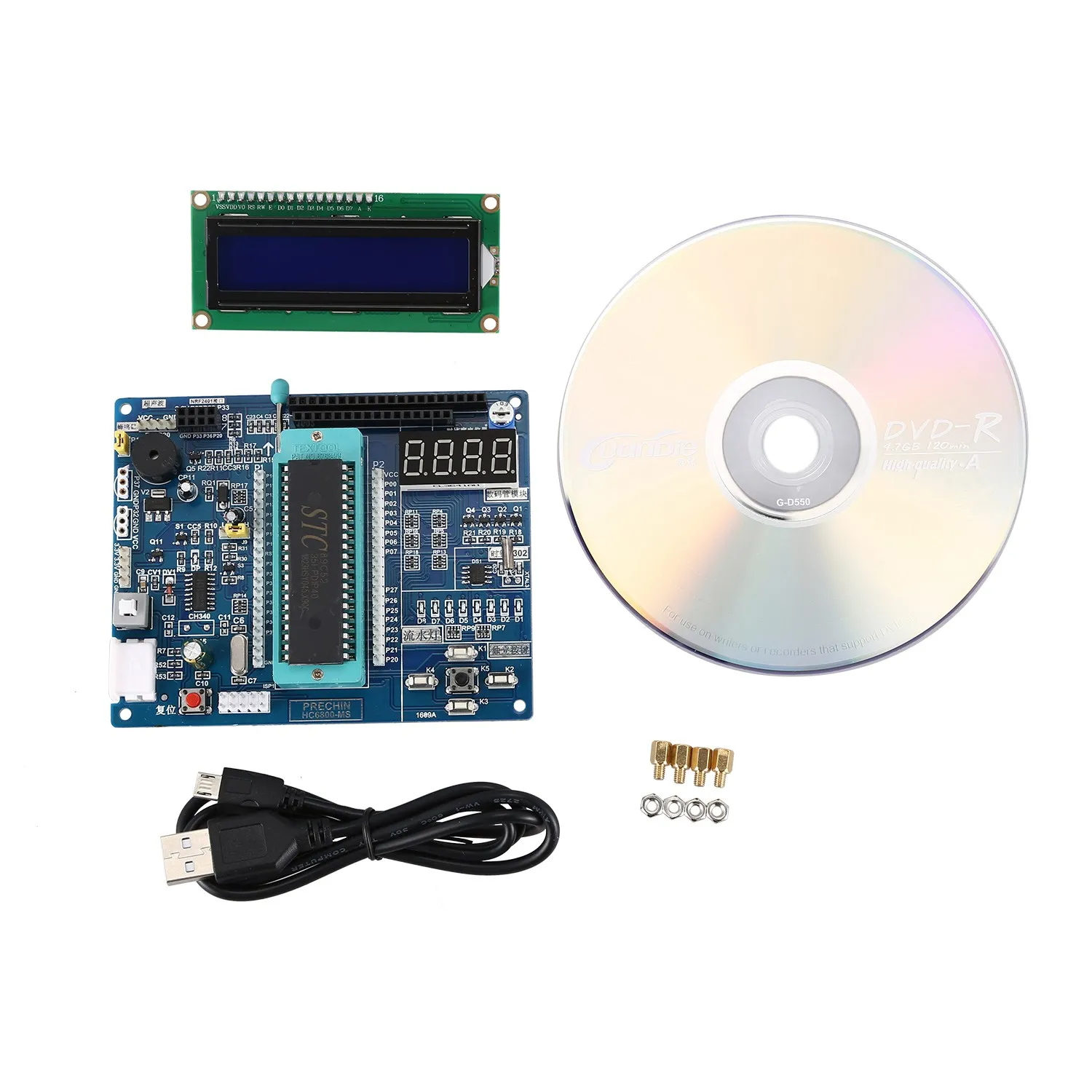 

51 MCU development board learning board 51 single-chip microcomputer system learning board test board Kit