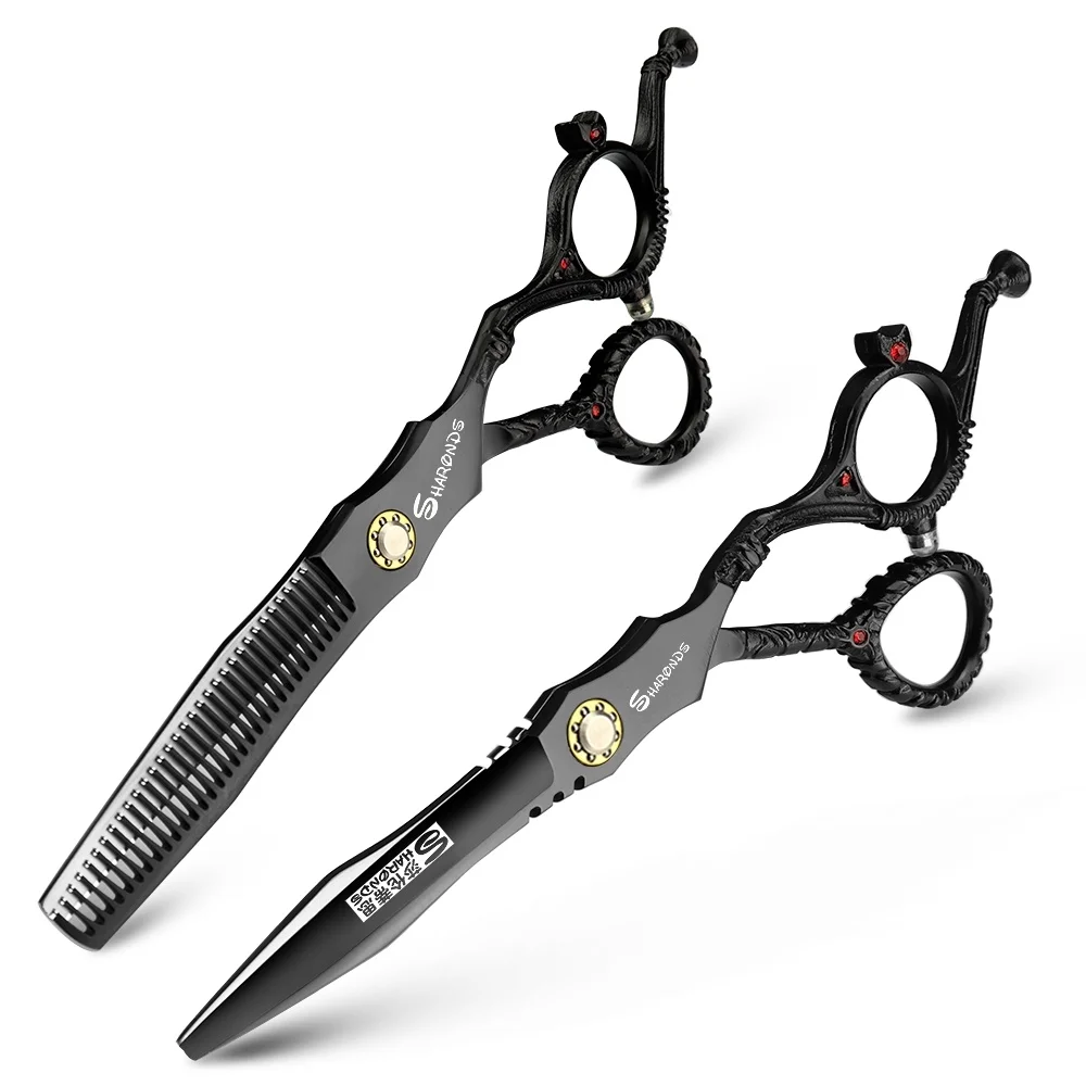 

NEW Black Barber special hairdressing scissors hair professional tooth shears scissor cutting thinning cliper berber makas