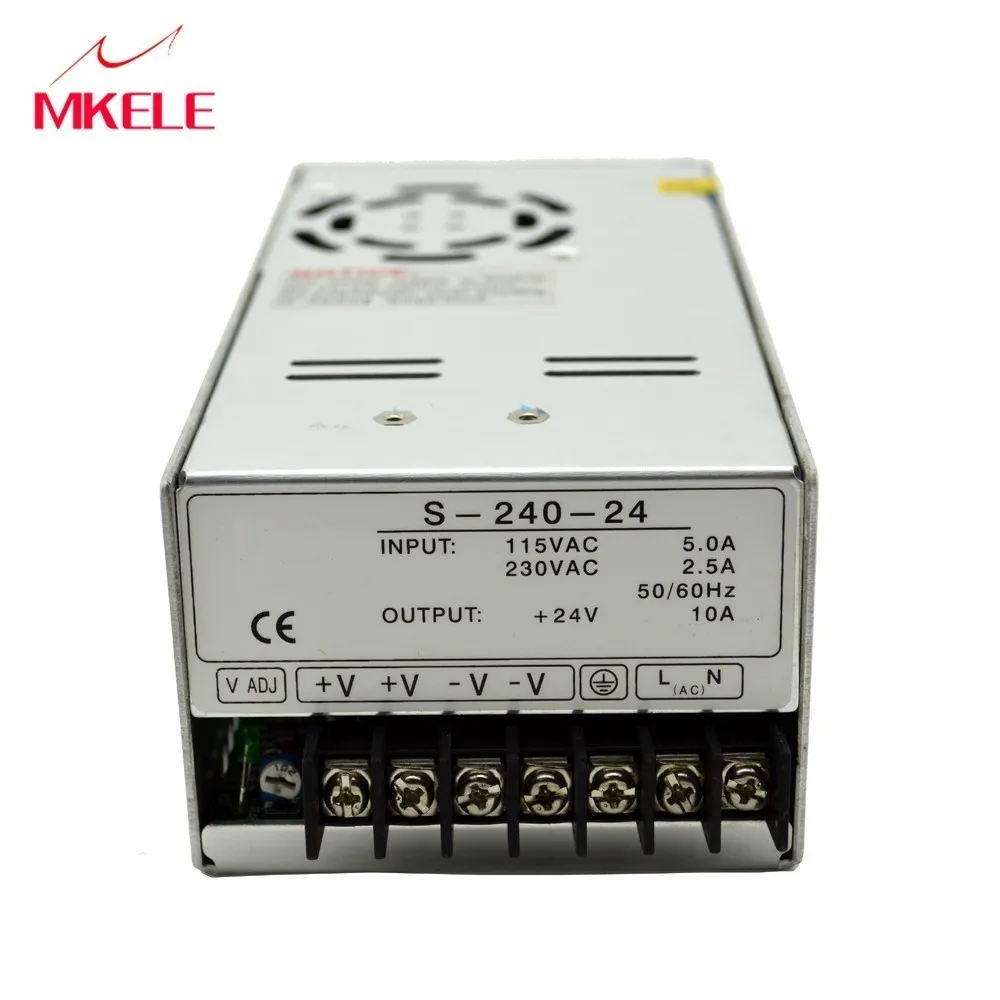 

S-240-24 Digital Display External Connection 30A LED Single Output Adjustable Switching Power Supply 240W DC 0-24V