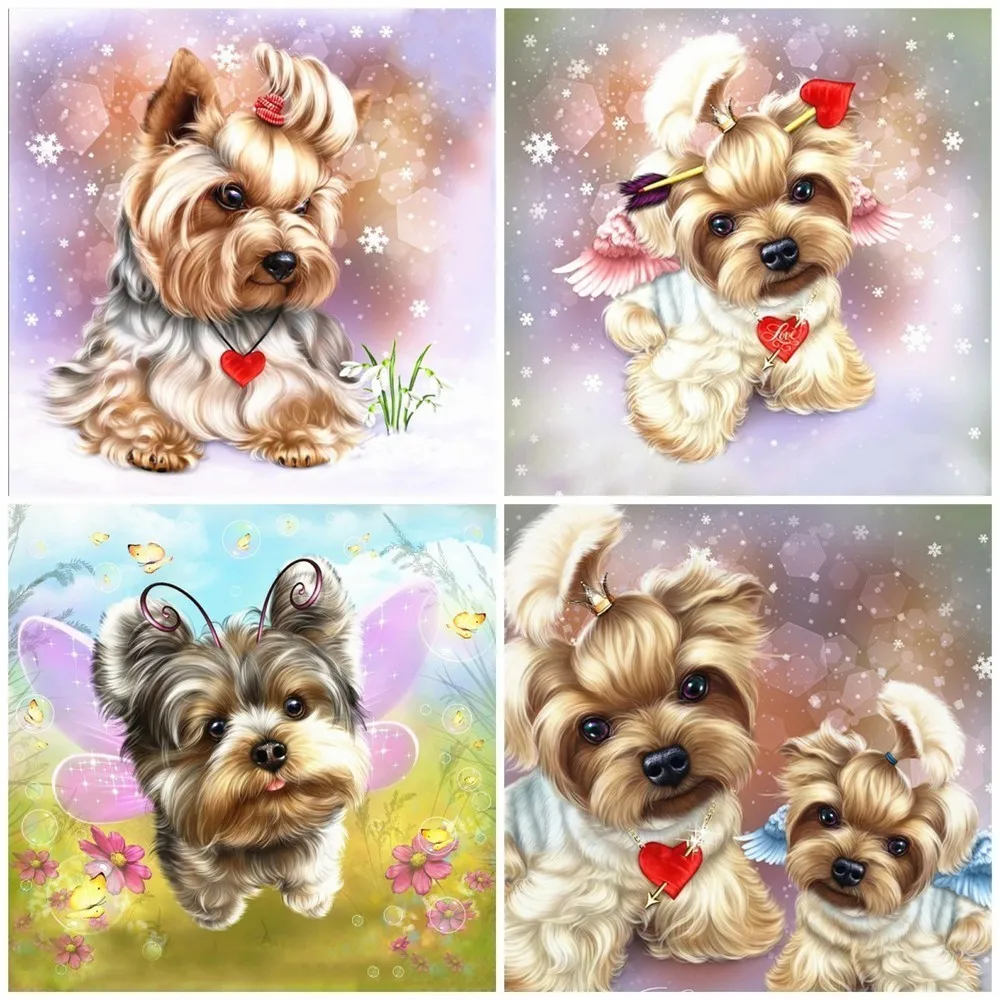 

Huacan 5D DIY Diamond Embroidery Sale Dog Diamond Painting Animal Full Square Rhinestone Picture Diamond Mosaic DropShip