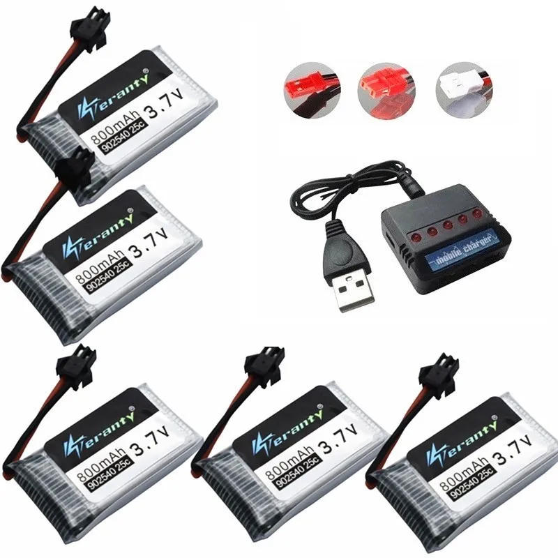 800mAh 3.7V 25c lipo Battery + Charger for SYMA X5 X5C X5SC X5SW X5HC X5HW M68 X400 X500 RC Droen Qaudcopter Spare Parts | Игрушки и