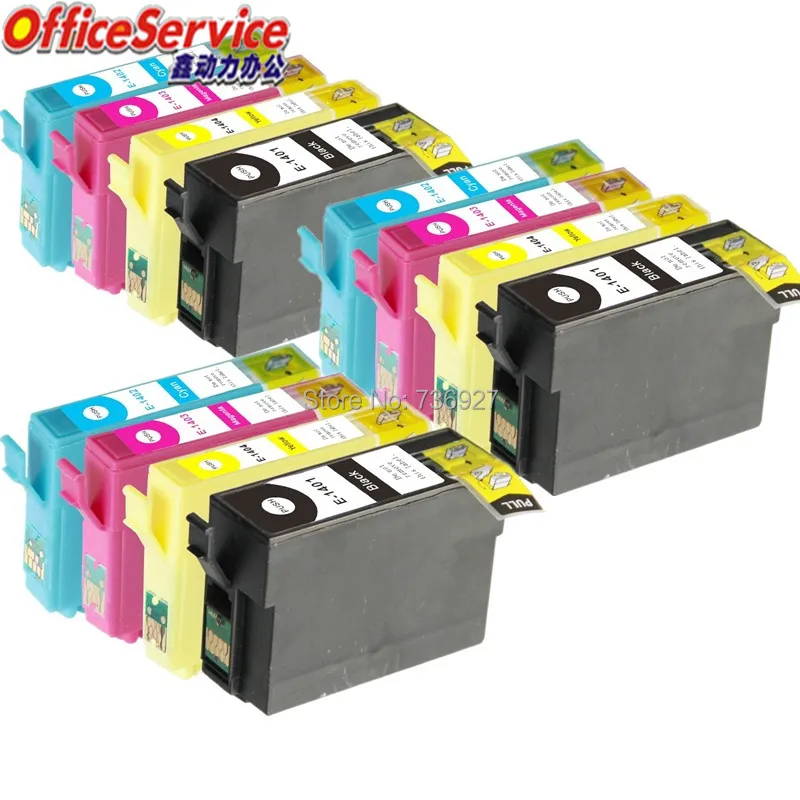 12X Compatible Ink Cartridge T1401 T1402 T1403 T1404 For Epson Workforce 60 545 625 645 840 845 7010 7510 7520 T42WD printer  | Отзывы и видеообзор