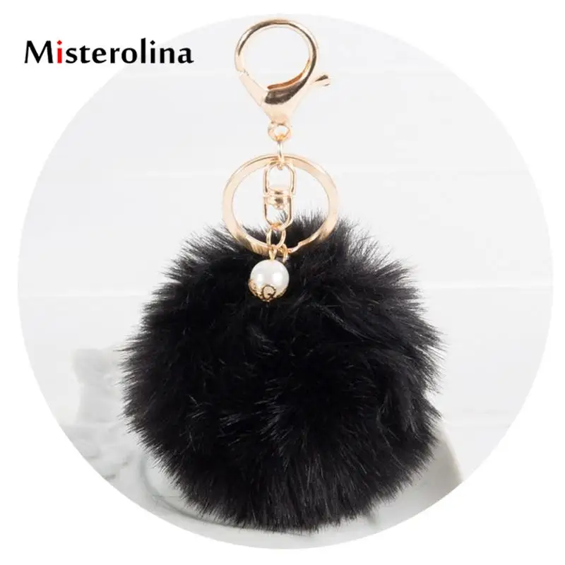 

Misterolina Faux Rabbit Fur Ornament Ball Pendant Zipper Ornaments Shoulder Bag Decorations Women Bag Accessories For Backpack