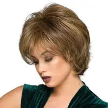 Mix Women Wig Heat Resistant Synthetic Kinky Curly Wigs For Women European Chemical Fiber Wigs Stands Pre Plucked Bleached Knots