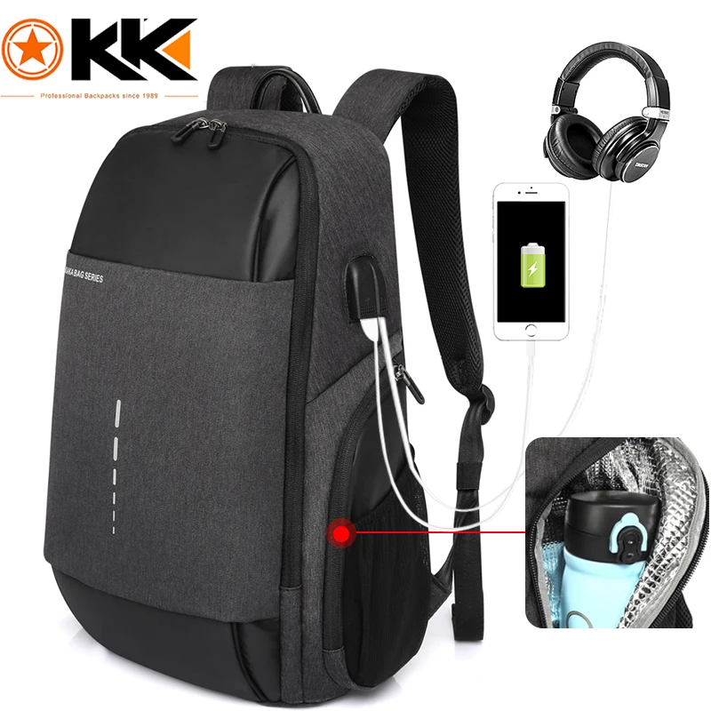 

Kaka Rugzak Usb Charging Men Backpack 15.6inch Laptop Backpack Male Waterproof Schoolbag Backpacks For Teenagers Mochila