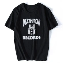 Death Row Records Tupac 2pac Dre Мужская футболка с коротким рукавом, черная хлопковая Футболка с принтом, музыкальная футболка, рэп футболка