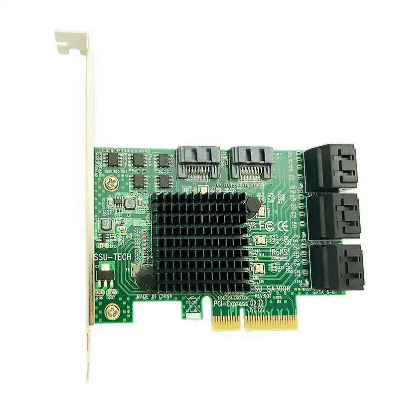 Pci-E Pci Express Sata 3 0 Iii 6 ГБ контроллер карточка Ssd Pcie 8 Порты и разъёмы Sata3.0 адаптер