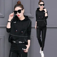 Two Piece Set Top And Pants Outfit Women For Trendy Clothes Autumn Fashion 2020 Tracksuit Korean Style New Winter Lounge Wear