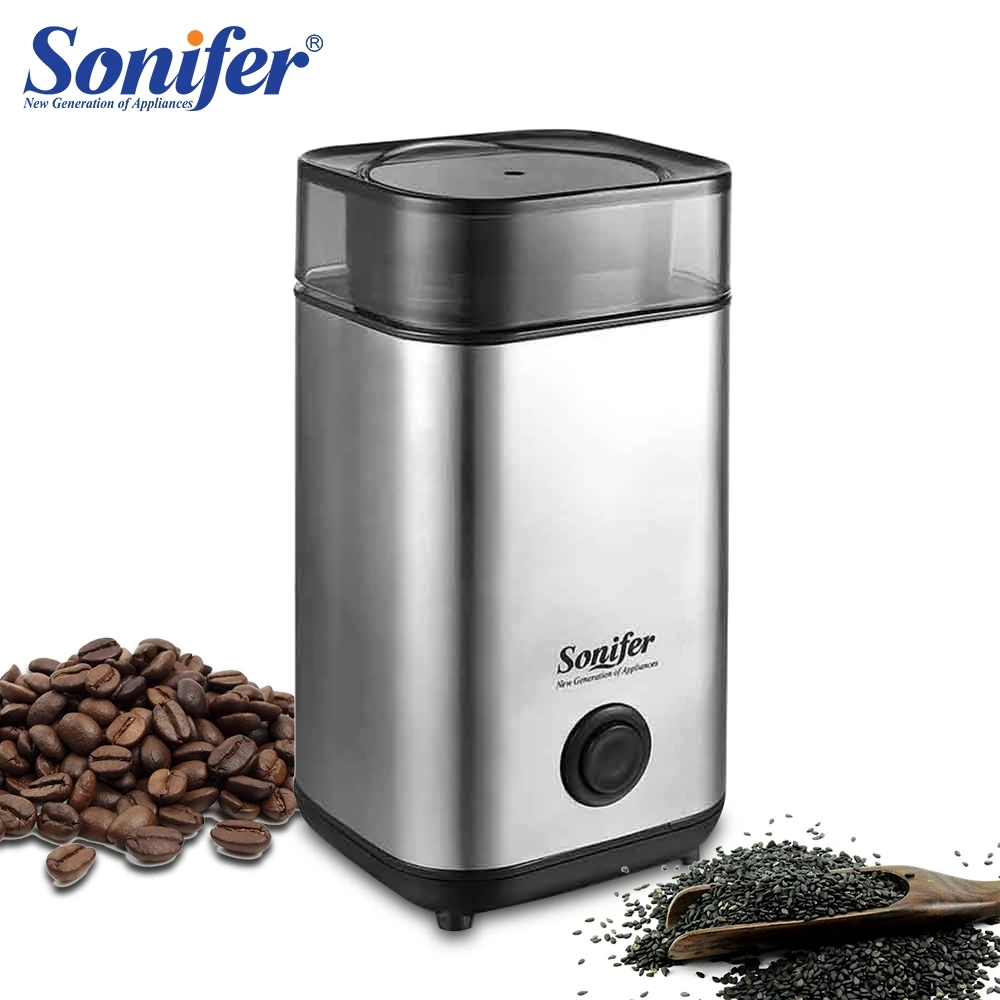 220V Mini Electric Coffee Grinder maker Stainless Steel Beans Mill
