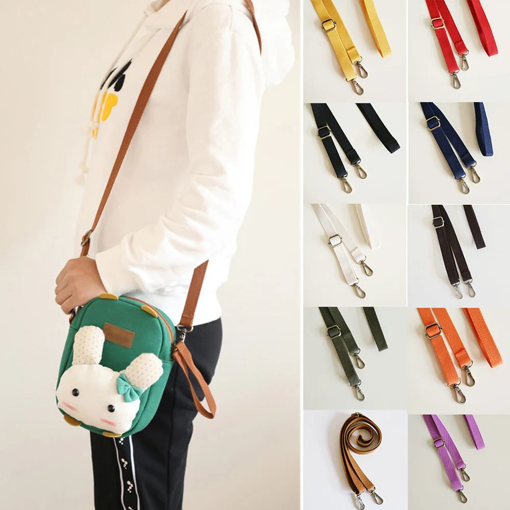 

high quality Canvas Bag Strap Adjustable Shoulder Strap Fashion Bag Replacement Accessory 6 Colors Candy Color
