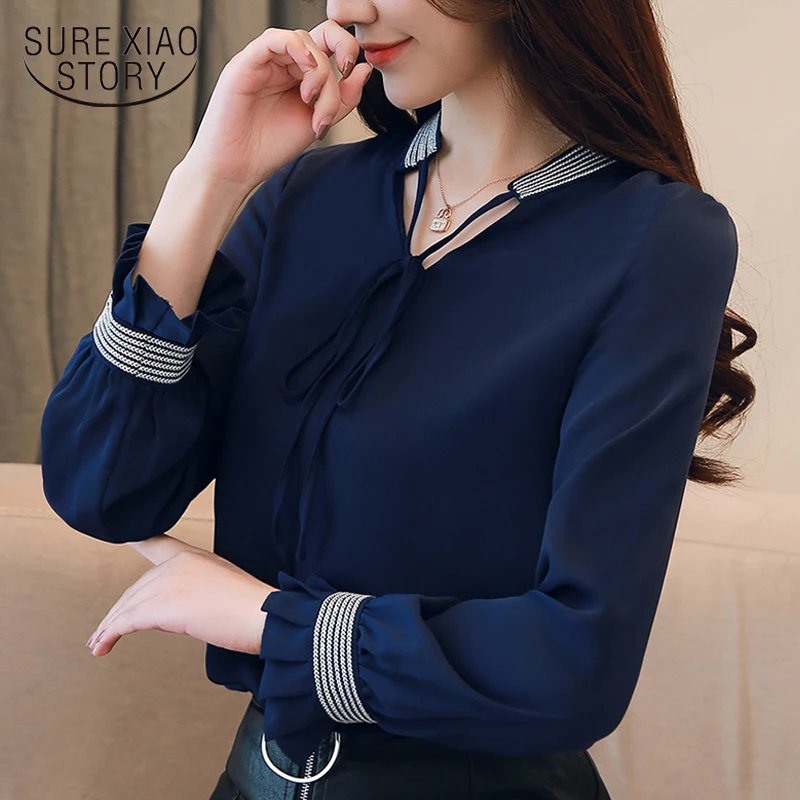 womens tops and blouse shirt women blouse 2018 women tops long sleeve chiffon blouse shirt clothes blusas femininas 1481 45