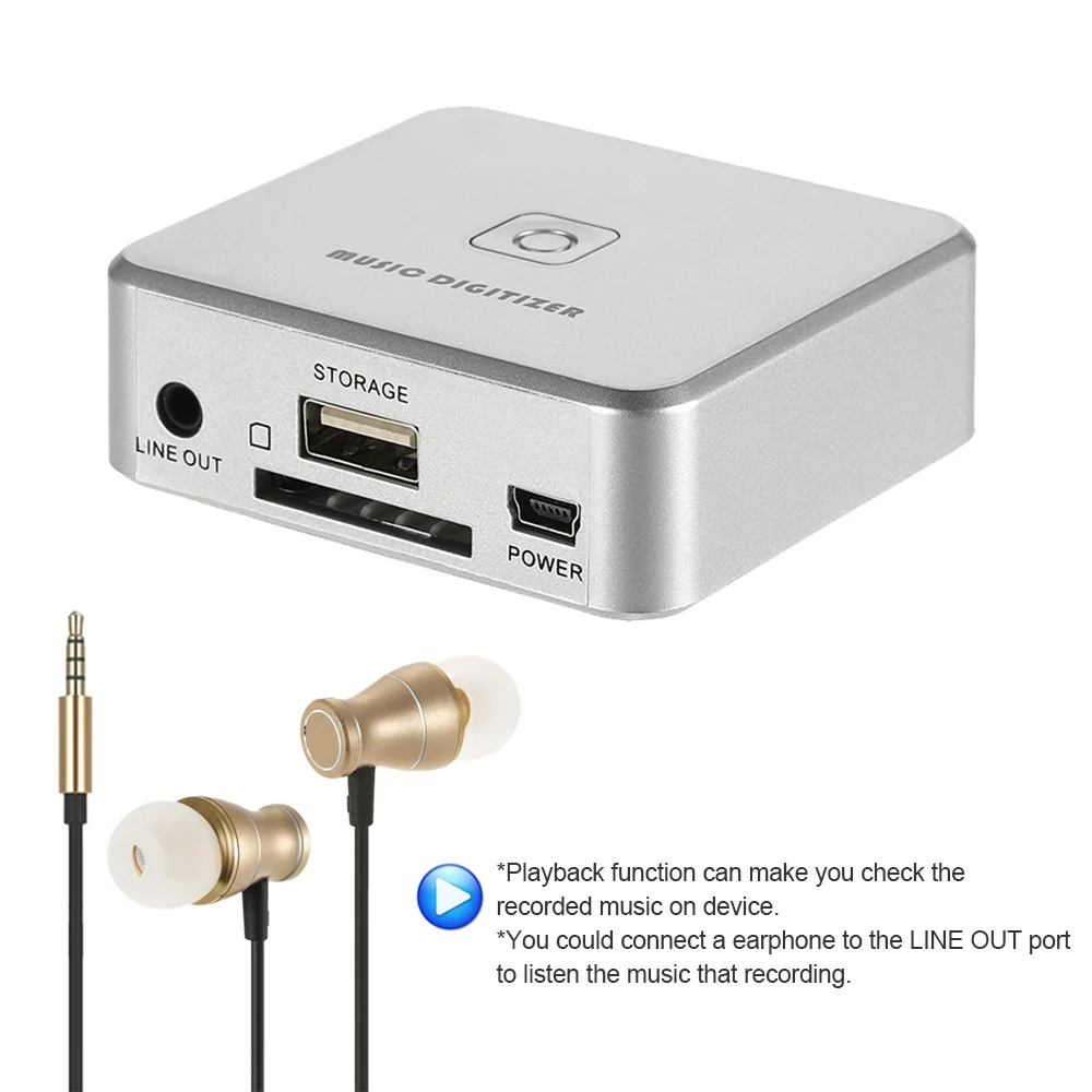 Ezcap аудио записывающее устройство музыкальный дигитайзер sd карта USB диск MP3 файл 3