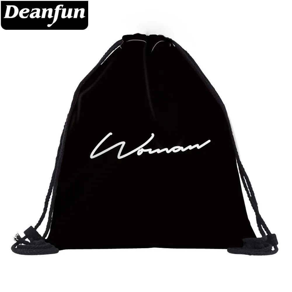  Deanfun Drawstring Bag Backpack Printing Letter Travel Customize Logo Women Waterproof Backpacks Ba - 33010826713