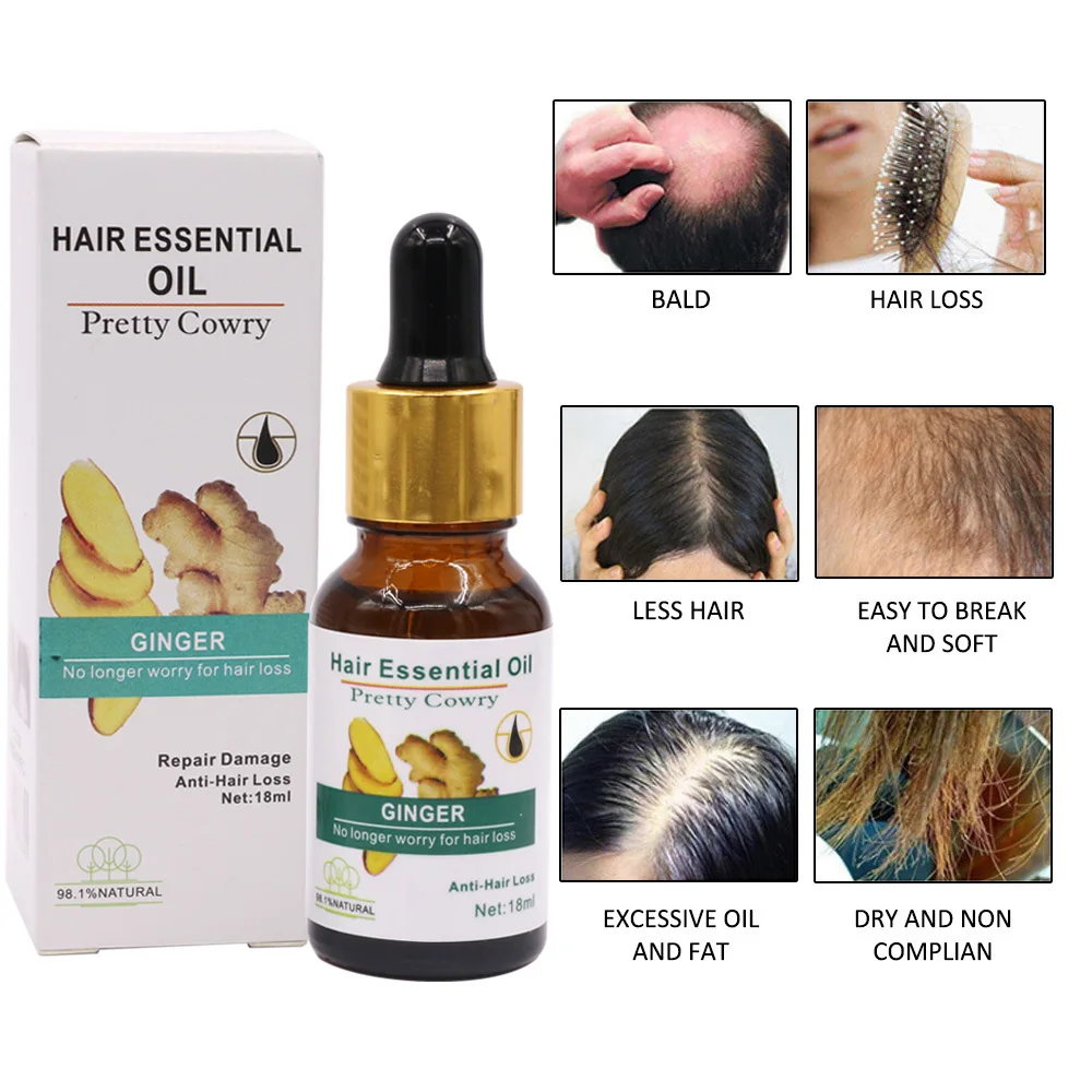 

Ginger Hair Care Oil Hair Essential Oil Hairdressing Hair Mask Essential Oil Dry Damaged Hair Nutrition Scalp Treatment TSLM1