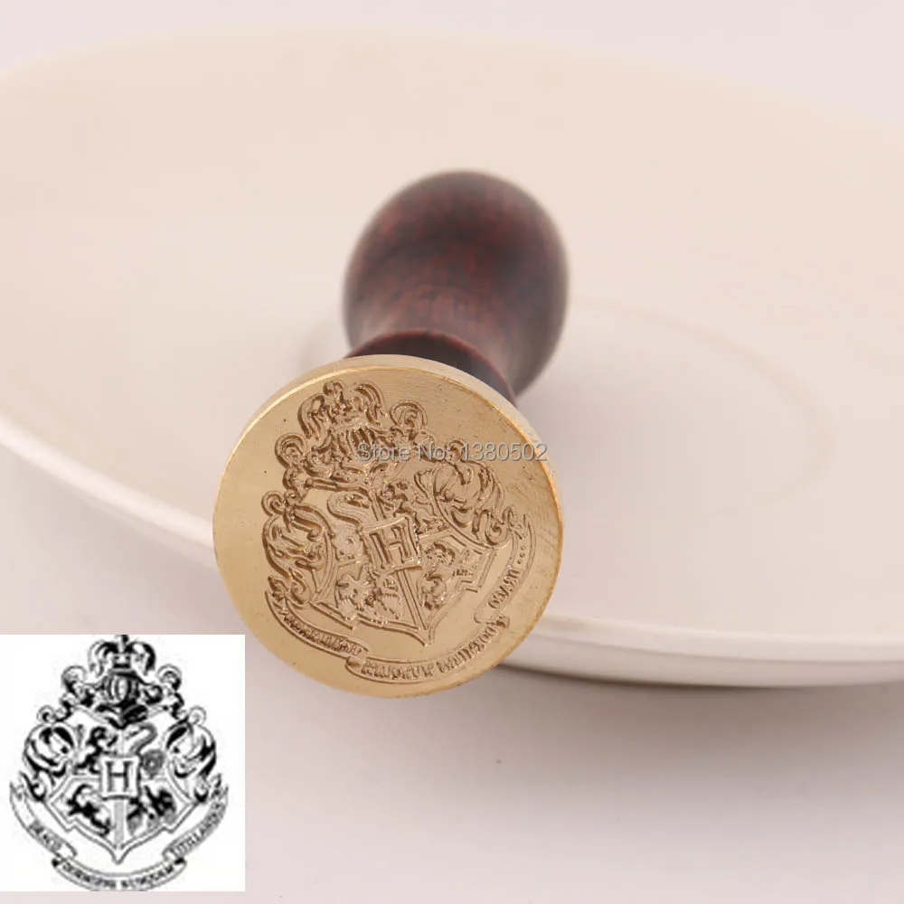 

Hot Fashion Retro Metal Wood Harry Potter Wax Seal Stamp School Emblem badge Stamping Craft Gift