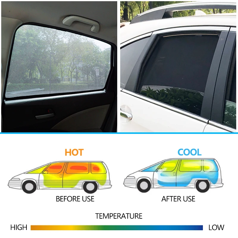 4 шт./компл. магнитный автомобильный боковое окно зонтики сетка тени Штора для HYUNDAI Sonata
