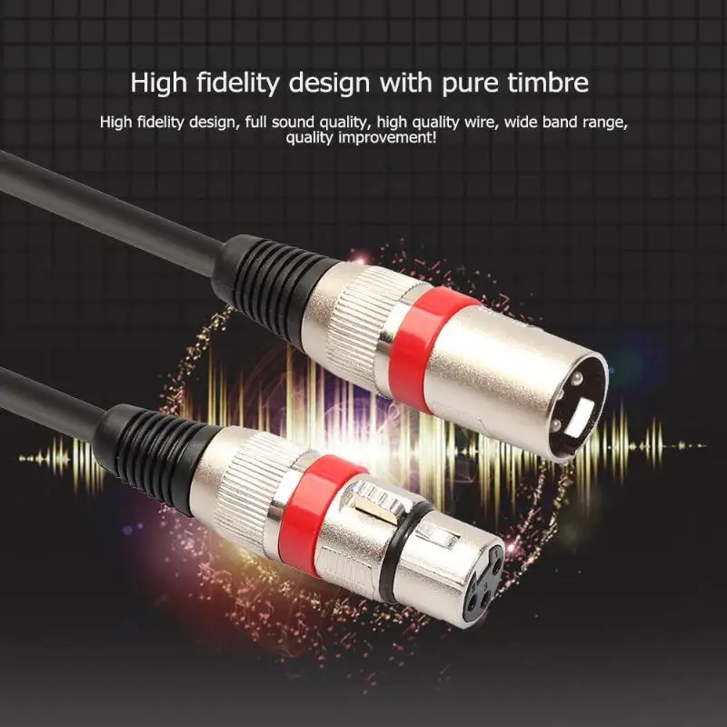 ALLOYSEED 10 шт./лот XLR кабель 3 Pin DMX сценический DJ штекер гнездо коннектор