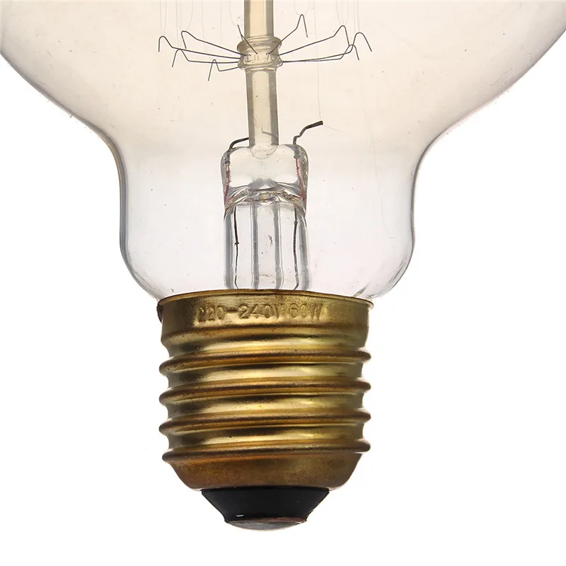 CLAITE Ретро Эдисон G95 E27 60W 220V можно использовать энергосберегающую лампу или светодиодную лампочку) светильник накаливания Винтаж ампулы лампа накаливания со стеклянным колпаком