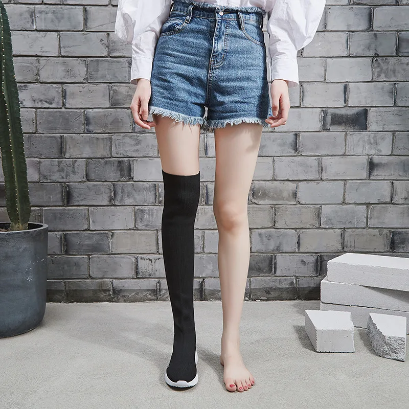 

Shoes High 2018 Summer Elastic Woman Women Winter Boots
