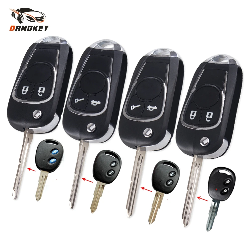 Dandkey 2 кнопки модифицированный чехол для Chevrolet Spark Love Epica Sail Flid Складной Корпус