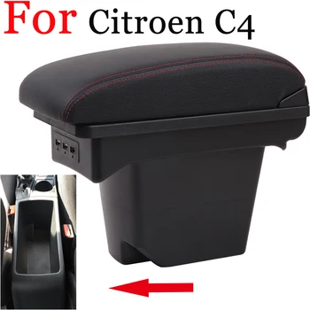 

for Citroen C4 armrest box universal car center console caja modification accessories double raised with USB