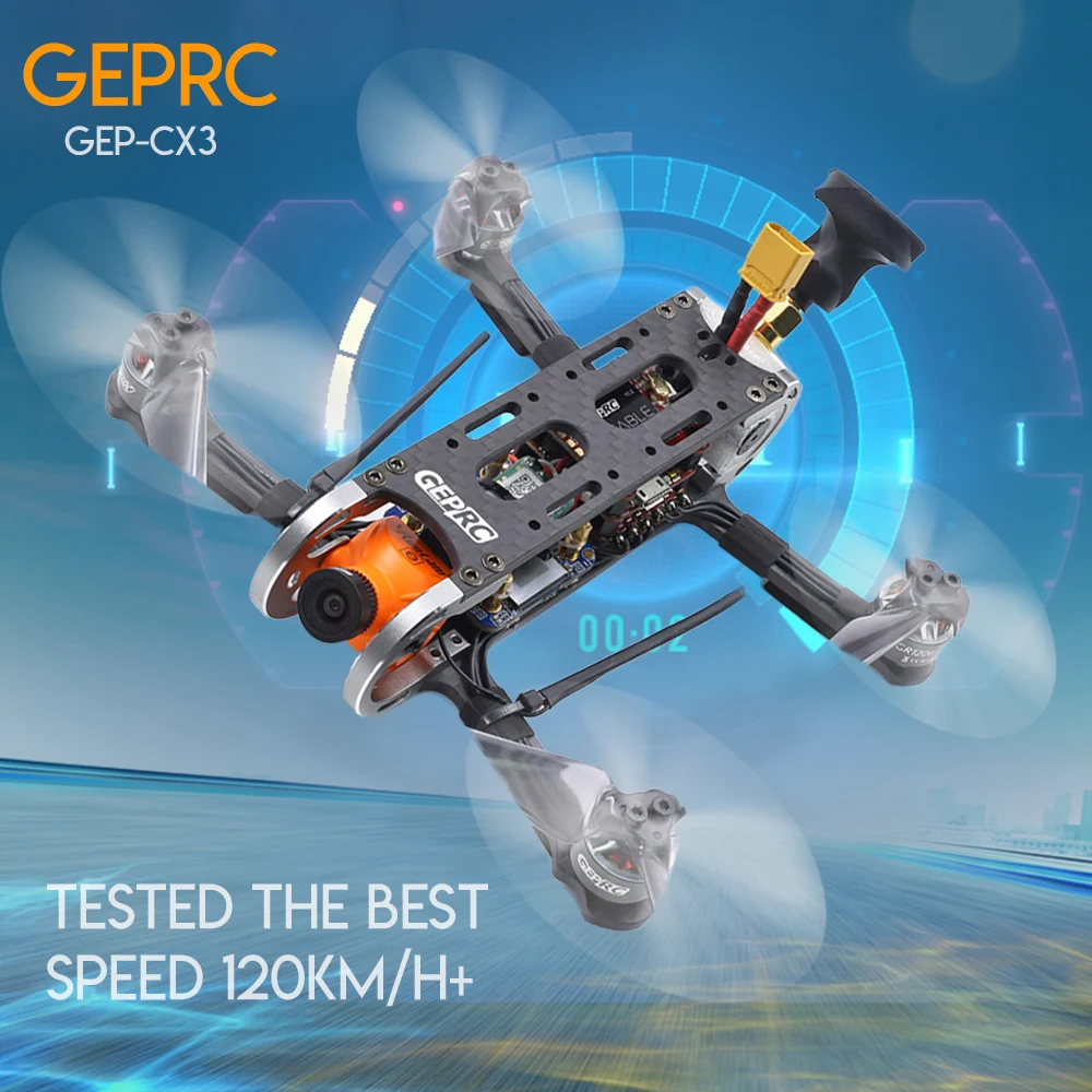 

GEP-CX3 RC Drone with Camera 1080P 5.8G FPV Racer Drone 145mm with Frsky R9MM Receiver BNF PNP Version
