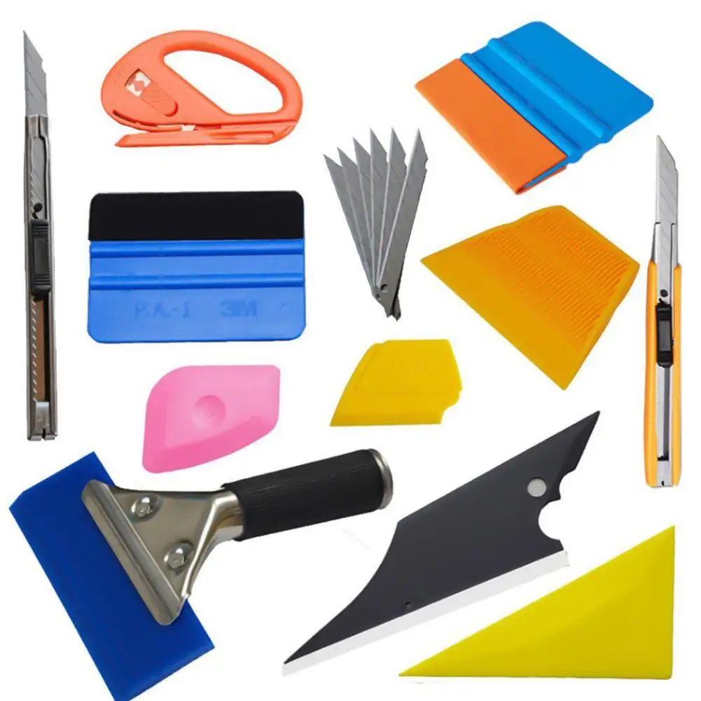 Ehdis Vehicle Glass Car Window Vinyl Wrap Film Installing Tool Applications Plus 3 Micro Squeegee for Very Extreme and Small Corrugations