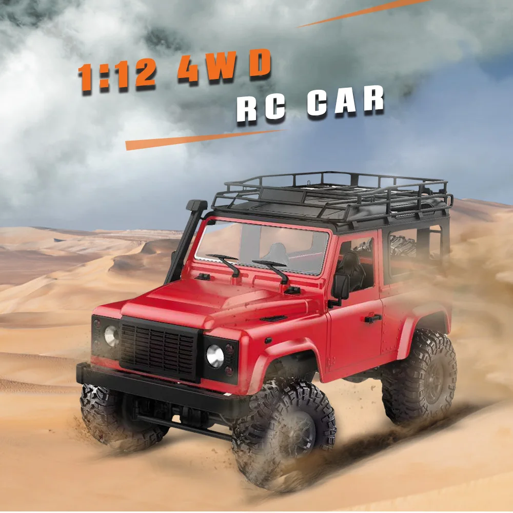 

New Arrival 1/12 2.4G 4WD RC Cars Front LED Light 2 Body Shell Roof Rack Crawler Monster Truck Remote Control Car RTR Toys
