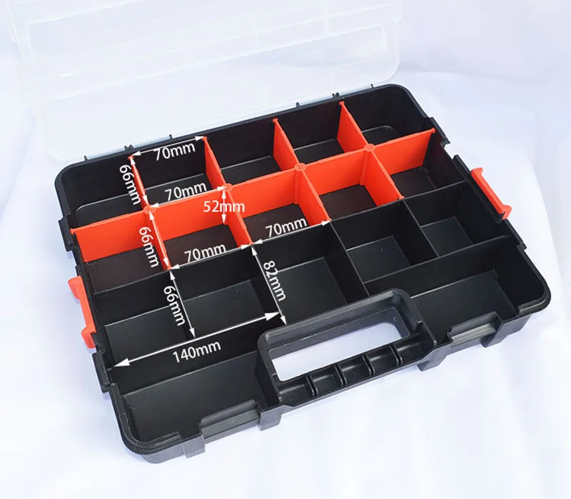 Элемент винтовой ящик для хранения Портативный большой емкости инструмент части коробки разделенный электронный компонент коробка рыболовные снасти чехол для хранения