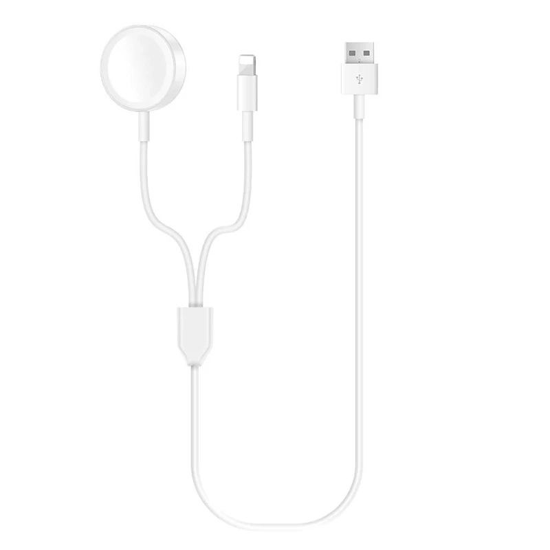 

2 In 1 Wireless Charger For Apple-Watch Series 1 2 3 4 Usb Magnetic Charging Cable 3.3 Feet/1Meter For Iphone 7 8 X Max