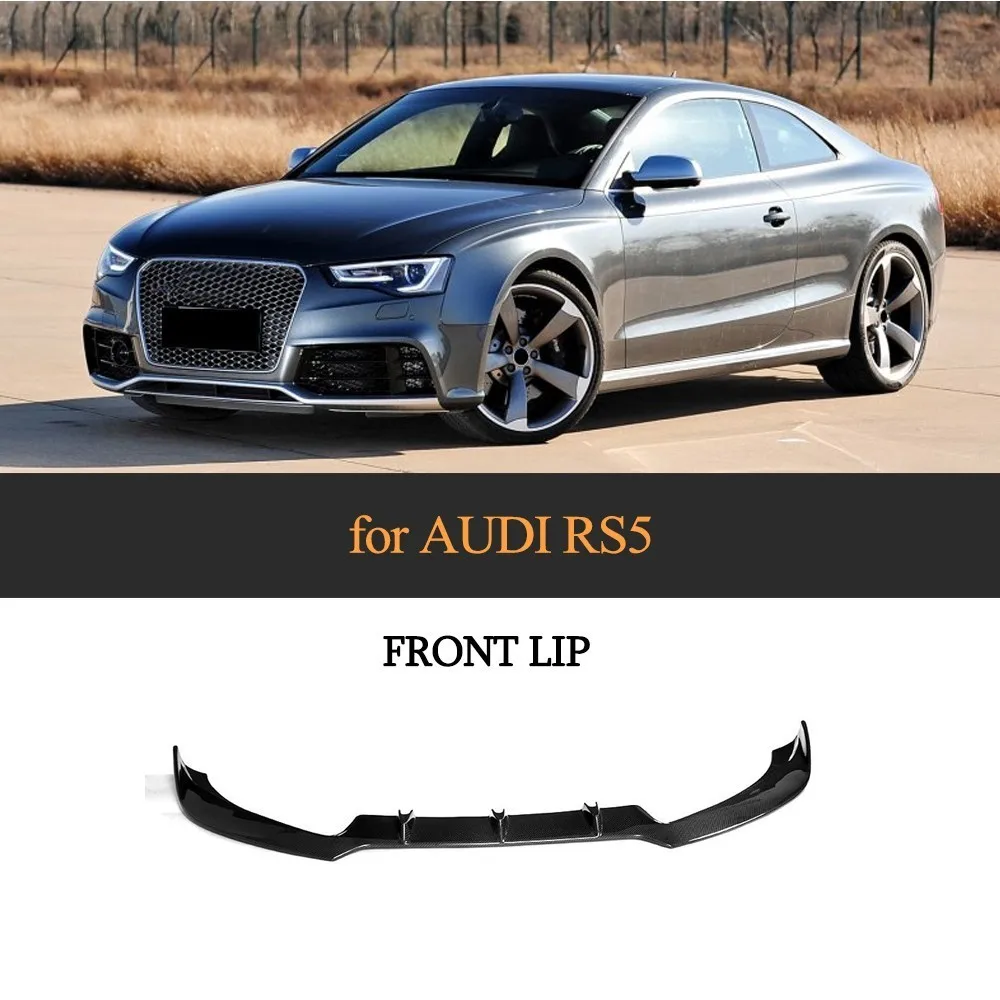 

JC Design Front Lip Spoiler For 2012-2015 Audi RS5 Coupe 2-Door Carbon Fiber Bumper Lip Protector
