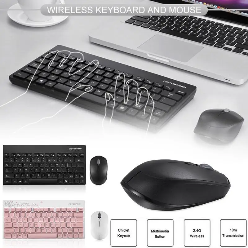 

2018 Wireless Suit MOTOSPEED New G3000 Chocolate Key Wireless 2.4G Office Keyboard And Mouse Dropship 11.11