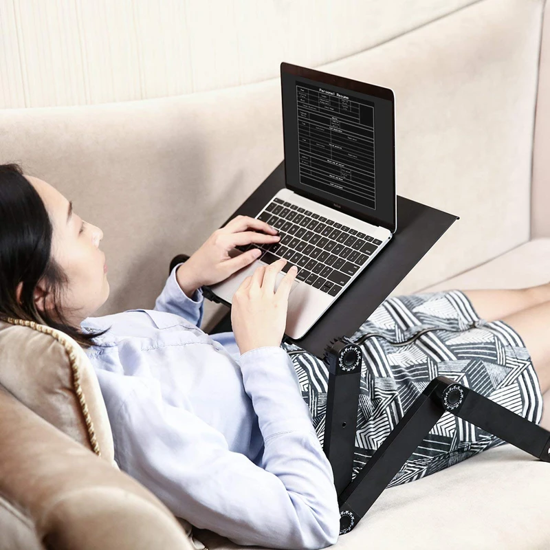  Multi Functional Ergonomic Foldable Laptop Stand Come With USB Fan and Mouse Pad Portable Laptop Me