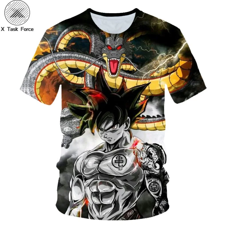 

HOT Dragon Ball Z T-shirts Mens Summer 3D Printing Super Saiyan Son Goku Black Zamasu Vegeta Dragonball Casual T Shirt Tops Tee