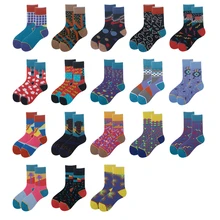 Женские носки улица Harajuku Отпечатано Геометрическая волны Точка Алмазный решетки красочный днем смешной хип-хоп женские короткие хлопковые чулки