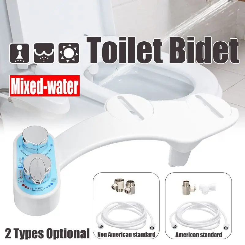 

Home Non-Electric Bidet Attachment Toilet Bidet Seat Self-Cleaning Nozzle Mixed-Water Bidet Sprayer Mechanical Shattaf Washing