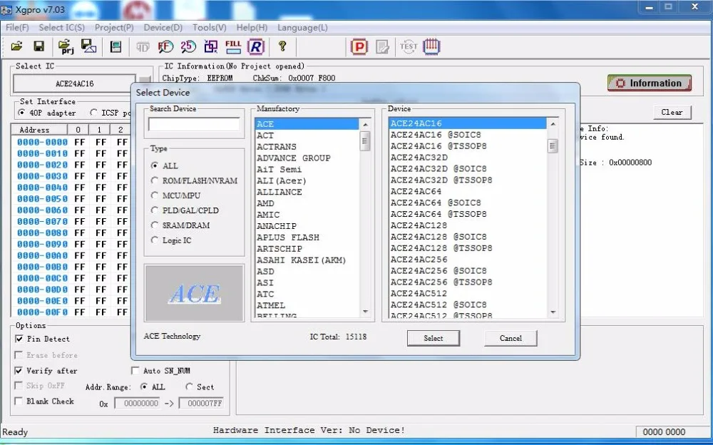 USB программатор DYKB TL866II Plus для 15000 + IC SPI 40/44 / 48PIN Flash NAND EEPROM MCU PIC AVR SOP8