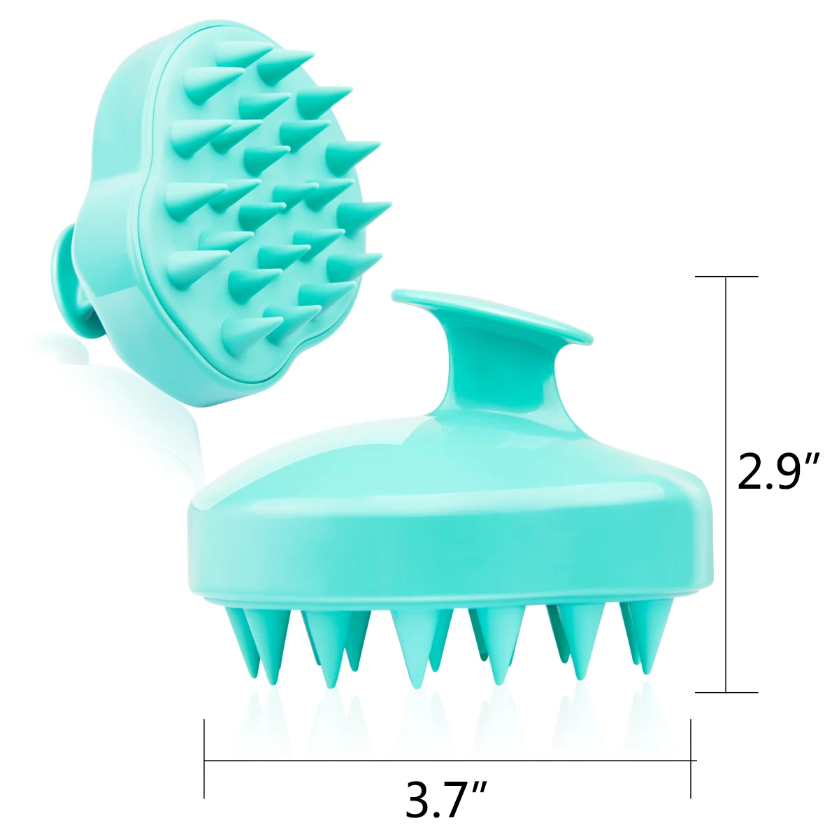 2 шт. массажёр кожи головы, щетка для массажа волос шампунь/Массажер для мытья тела/Мягкая силиконовая расческа/щетка для душа(светло-зеленый