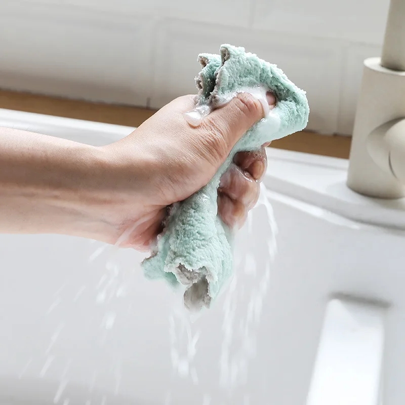 1pc Super Absorbent Microfiber kitchen dish Cloth Double-layer tableware Household Cleaning Wash Towel kichen tools gadgets 1pc Super Absorbent Microfiber kitchen dish Cloth Double-layer tableware Household Cleaning Wash Towel kichen tools gadgets