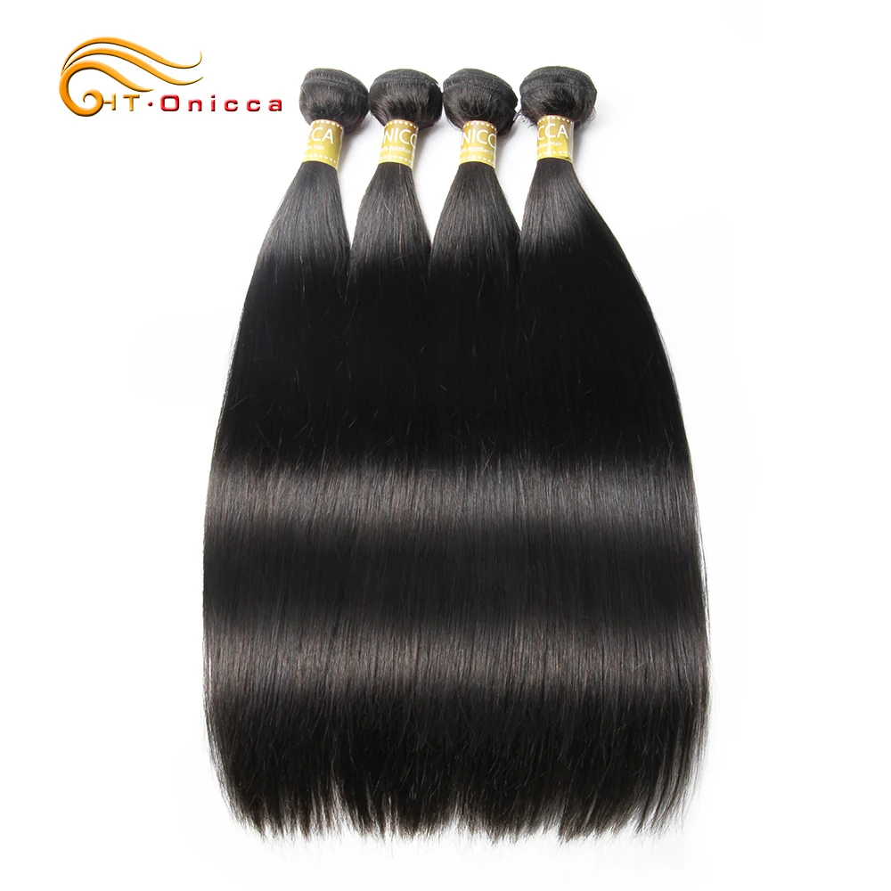 Indian Straight Hair Bundles Human Hair Extensions 1 3 4 Bundle Deals Non Remy Hair Weave Bundles Natural Color Free Shipping