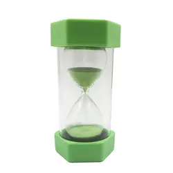 Шестигранные песочные часы таймер 5 минут безопасности песочные часы Песок Часы домашний Декор дети подарок на день рождения (зеленый