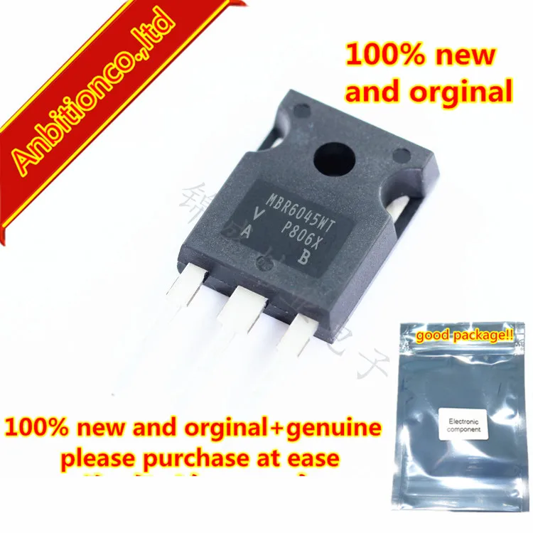 

5pcs 100% new and orginal MBR6045WTPBF MBR6045WT TO-247 SCHOTTKY RECTIFIER in stock