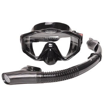 

FSTE Yon Sub Silicone Professional Scuba Swimming Diving Mask Set Diving Mask + Dry Black Snorkel For Underwater Hunting