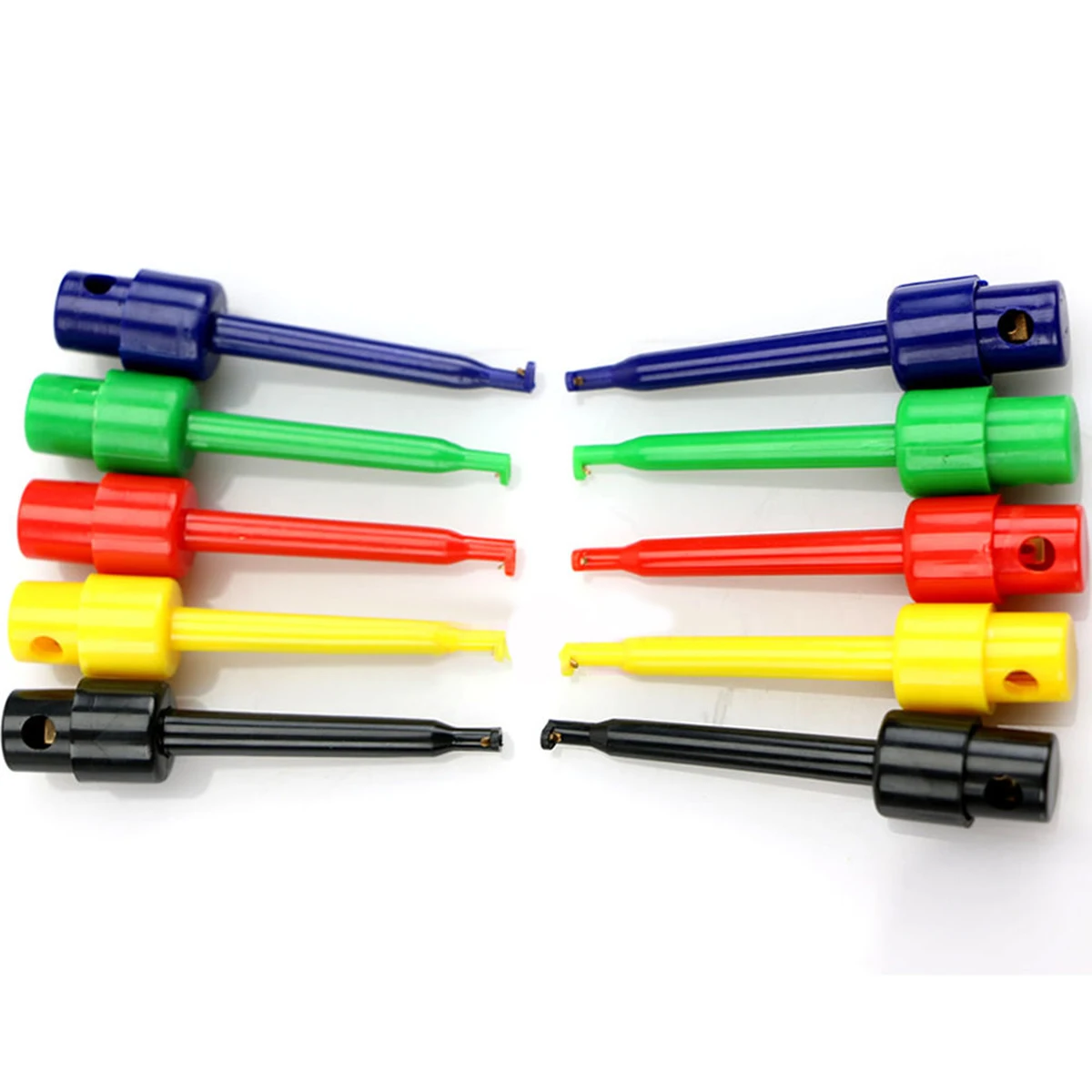 

10 Piece Electrical Testing Hook Clip Multimeter Lead Wire Kit Test Hook Clamps Grabber Test Probe SMT/SMD for Mobile Phone