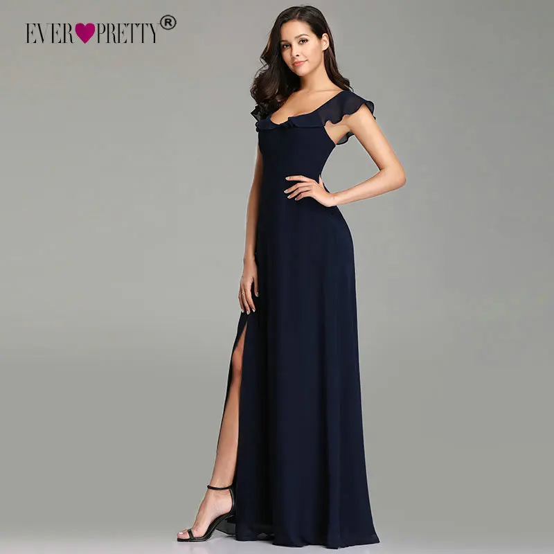 Темно синие вечерние платья Ever Pretty EZ07737 2020 Новое поступление элегантные розовые