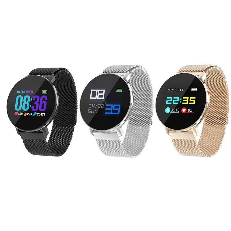 

Luxury Rose Gold T5 Sports Wristband Smartwatch IP68 Waterproof Colorful Heart Rate Sleep Monitoring Sports Steps Counting