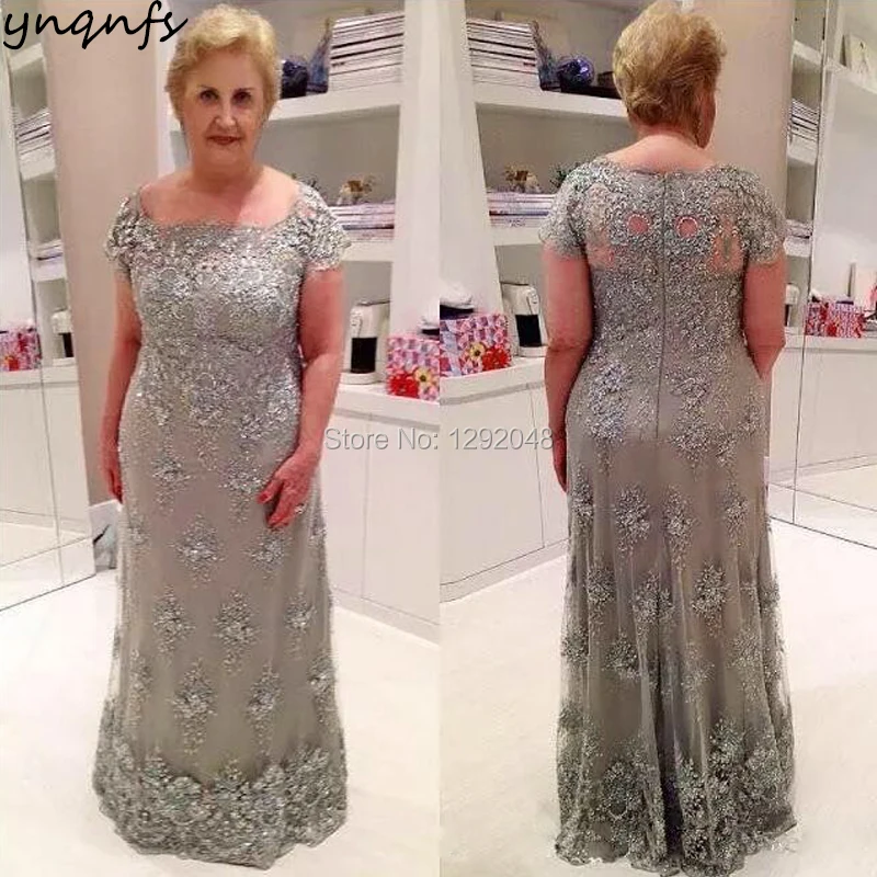 silver long dresses for mother of the bride
