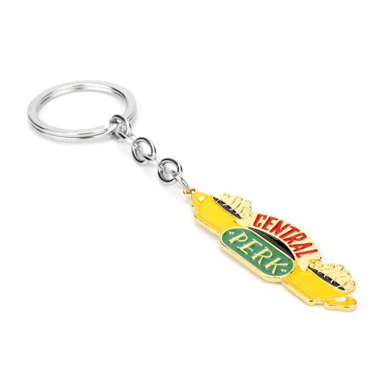 

Friends Beautiful Key Buckle Perk 1pcs Friends TV Show jewelry Coffee Time Key Ring KeyChain For good friend gift 2019 jingyang