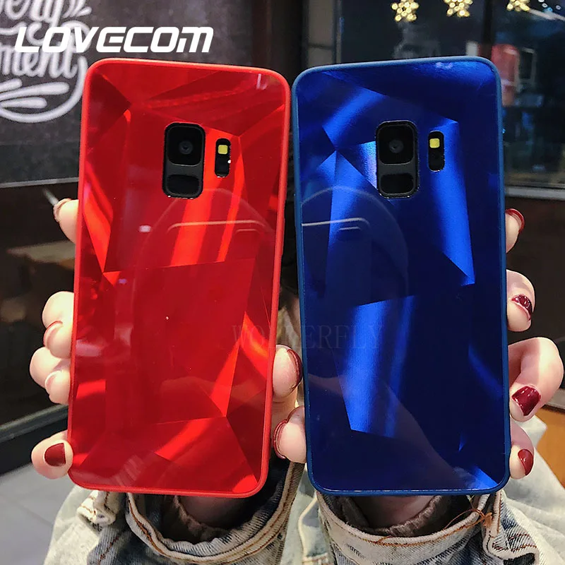 

LOVECOM Aleck 3D Diamond Electroplating Mirror Case For Samsung S8 S9 A6 A8 J4 J6 2018 Plus J7 Prime J730 Soft Phone Back Cover