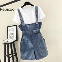 denim short romper womens